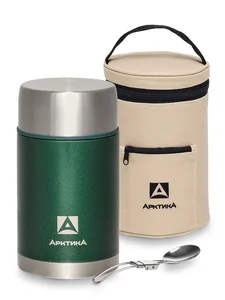 Арктика Термос 306-1000А-G 1000мл.с широким горлом в чехле зелёный