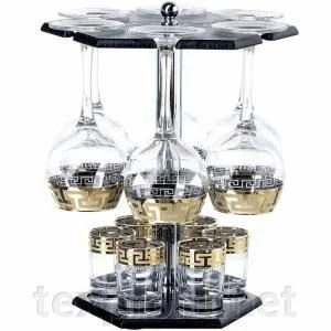 ГУСЬ ХРУСТАЛЬНЫЙ Универсальный набор 13пр. Греческий узор (GE01-1689/837-БС)