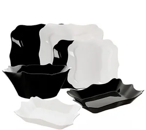 LUMINARC Набор столовый 19 пр. Authentic Black&White  E 6195