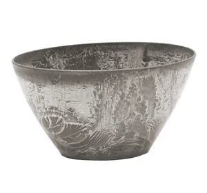 М-ПЛАСТИКА Кашпо МИКРИТ овальное 1,4 л КОРИЧНЕВЫЙ СЛАЙН М 3108