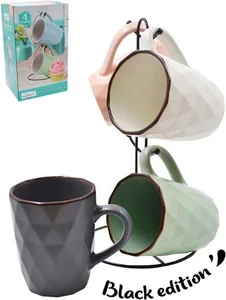 КОРАЛЛ Набор кружек «Стиль» на металлической подставке (4 шт.) 22102