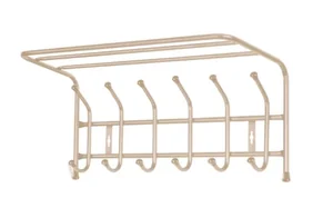 НИКА Вешалка настенная с полкой ВП6/БЖ бежевый металлик 600х238х268 мм (6 крючков)