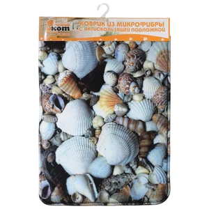 Mallony Коврик из микрофибры Mat-Shell Ракушка с антиск.подл.(латекс), р-р 50*80см 000481-SK