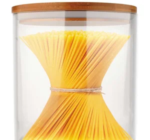 MALLONY Стеклянная банка, BAMBU, объем: 0,45 л, для сыпучих продуктов с крышкой 004451-SK