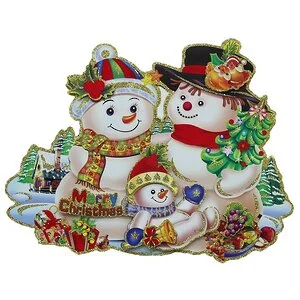 Наклейка новогодняя Снеговик 47*37см RX-SD11-41