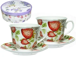 DELTA Набор чайный 12пр. Клубника, чашка  220 мл, в подарочной упаковке MFK07781
