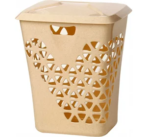 М-ПЛАСТИКА Корзина для белья 60 л ВЕНЕЦИЯ БЕЖ МРАМОР М 2606