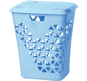 М-ПЛАСТИКА Корзина для белья 60 л ВЕНЕЦИЯ ГОЛУБОЙ М 2606