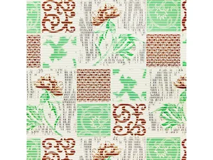 VILINA Коврик напольный из вспененного ПВХ 0,65 х 15 м 67160 принт 117BR