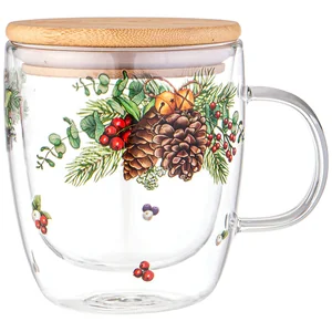Lefard Кружка С Двойными Стенками Celebration 330 Мл С Бамбук.крышкой 887-464