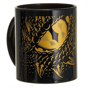 DELTA Кружка 300 мл 1208/DPP "Глаз змеи" черный/золотой СИМВОЛ ГОДА 2025