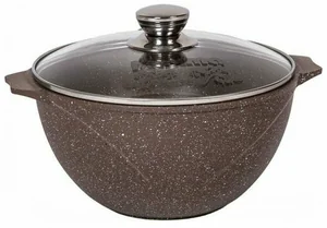 МЕЧТА Казан литой алюминиевый 4 л с АП Гранит brown 54806