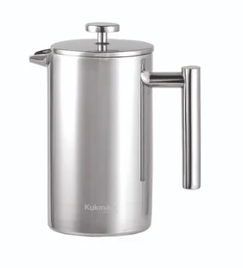 Kukmara Френч-пресс из нержавеющей стали, с двойными стенками, 1000мл ФП-01