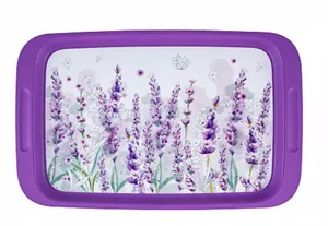 ПОЛИМЕРБЫТ Поднос Lavender МАЛЫЙ 430*268*20мм 10144