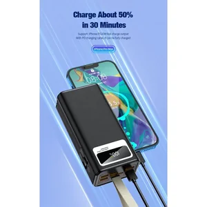TOPOMAX Аккумулятор внешний резервный TPB-F38 30000mAh, 22.5W QC3.0 (черный)