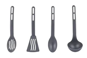 ПОЛИМЕРБЫТ Набор кухонных принадлежностей из 4 предметов Granite СЕРЫЙ 45544