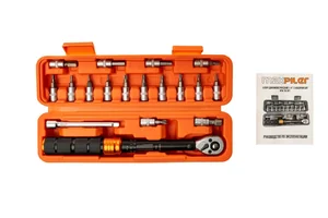 Maxpiler Набор бит с динамометрическим ключом (18 предметов, 1/4", 2-24 Нм) MTW-18-SET