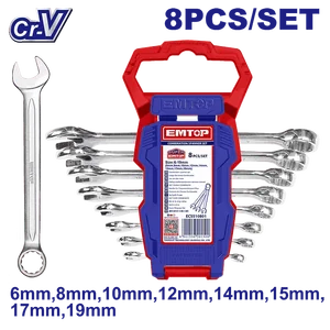 Emtop Набор комбинированных гаечных ключей ECSS10801