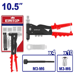 Emtop Заклепочник для резьбовых заклепок в наборе EMHR5710