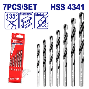 Emtop Набор сверл по металлу HSS 7шт ETDBB11075