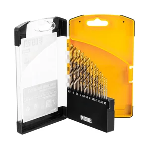 Denzel Набор сверл по металлу, 1,5-6,5мм, Р6М5К8-TiN, Golden Tip, 13 шт 723006