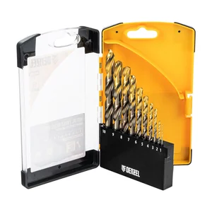 Denzel Набор сверл по металлу, 1-10 мм, Р6М5К8-TiN, Golden Tip, 10 шт 723005