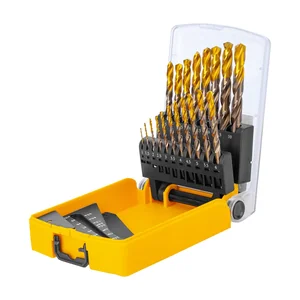 Denzel Набор сверл по металлу, 1-10 мм, Р6М5К8-TiN, Golden Tip, 19 шт 723008