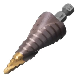 Denzel Сверло ступенчатое, 6-8-10-12-14-16-18-20-22-24-26-28-30мм, Р6М5К5, 6-гр. хвостовик 723614