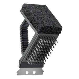 Palisad Щетка для чистки гриля 3 в 1 (щетка, скребок, губка) Camping 69703