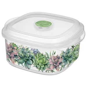 DELTA Емкость для СВЧ "Bergamo" 1,6 л с клапаном с декором (бесцветный) 221199701/00