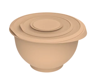 Альт-пласт Набор мисок для взбивания с крышкой и мерным стаканом № 1 КУЛИНАР КАКАО (0,7л+2,1л+ 5,3л) АП 1061