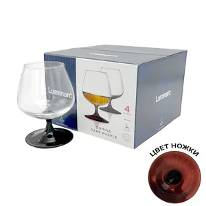 LUMINARC Набор бокалов для коньяка Domino Дарк Пепл 400 мл (4шт) O0576