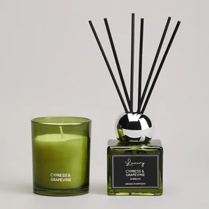 Lefard Набор Ароматический Luxury Свеча В Стакане 6*7,5 См И Диффузор 70 Мл Cypress&grapevine 605-121