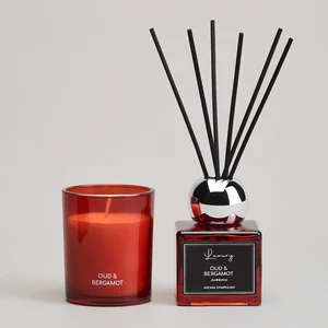 Lefard Набор Ароматический Luxury Свеча В Стакане 6*7,5 См И Диффузор 70 Мл Oud&bergamot 605-120