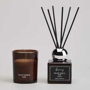 Lefard Набор Ароматический Luxury Свеча В Стакане 6*7,5 См И Диффузор 70 Мл Velvet Rose&oud 605-122