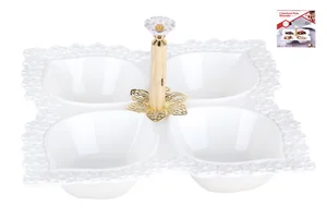 КОРАЛЛ Менажница 4-х секционная 25см ZD20231