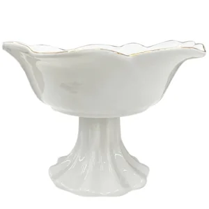 Maghsoud Ваза на ножке Роза отводка золотом 220*220*150 202-S