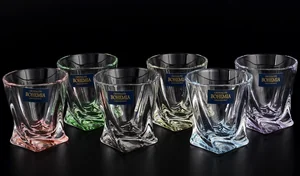 BOHEMIA Набор стопок Crystalite Quadro Ассорти 55 мл(6 шт) 22991 (Чехия)