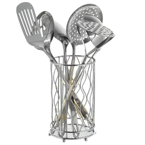 Kamille Набор кухонных принадлежностей 7 предметов KM-5231 из нержавеющей стали с позолотой