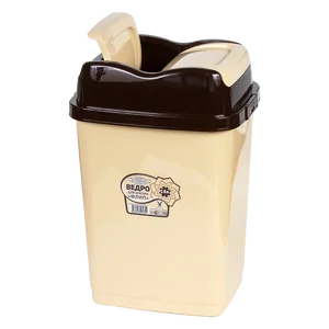 АР ПЛАСТ Ведро для мусора 18л ФЛИП БЕЖЕВО/ШОКОЛАДНЫЙ А024