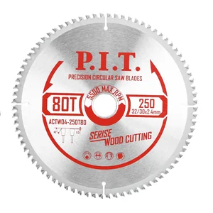 P.I.T. Диск пильный по дереву 250x32/30x2,4 мм 80T, тип зуба TCG (ACTW04-250T80)