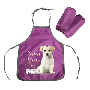 НИКА Фартук и нарукавники ФН2/О рисунок со щенком, орхидея