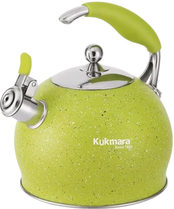 Kukmara Чайник из нержавеющей стали, со свистком, 3л, «Lime» Ч-04