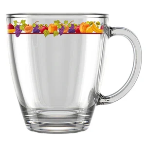 ДЕКОСТЕК Кружка для чая 350 мл Бордюр фруктовый 2025-Д