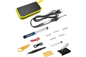 DEKO Паяльник цифровой SI10 80Вт/220В в кейсе + набор аксессуаров, 12 шт