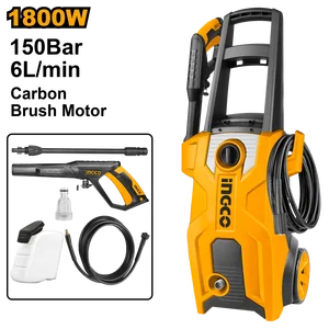 INGCO Мойка высокого давления 150 бар, 1800 Вт HPWR18008