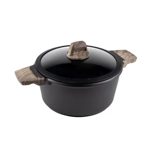 ENDEVER Кастрюля алюминиевая BLACKWOOD-242 с крышкой Ø24 см