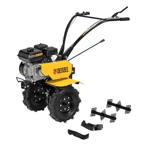Denzel Мотоблок DPT-170, 7 л.с., ремен.сцеп, шир 85 см, глуб 35 см,фрез 3х3,ШОМ,скор 2В/1Н,кол 8" 56431