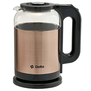 DELTA Чайник электрический 1500 Вт, 1,8 л DL-1115 золотой
