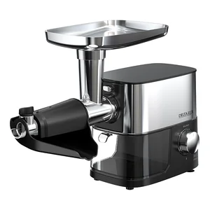 DELTA Мясорубка электрическая 3600 Вт LUX DE-602MS черная + насадка для томатов